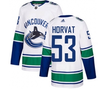 Men's Vancouver Canucks #53 Bo Horvat White Road Stitched Hockey Jersey