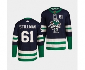 Men's Vancouver Canucks #61 Riley Stillman Navy 2022 Reverse Retro Stitched Jersey