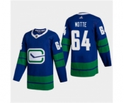 Men's Vancouver Canucks #64 Tyler Motte 2020-21 Authentic Player Alternate Stitched Hockey Jersey Blue