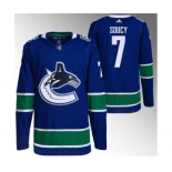 Men's Vancouver Canucks #7 Carson Soucy Blue Stitched Jersey