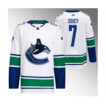 Men's Vancouver Canucks #7 Carson Soucy White Stitched Jersey