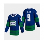 Men's Vancouver Canucks #9 JT Miller 2020-21 Authentic Player Alternate Stitched Hockey Jersey Blue