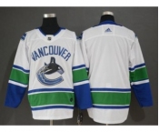 Men's Vancouver Canucks Blank White Stitched Hockey Jersey