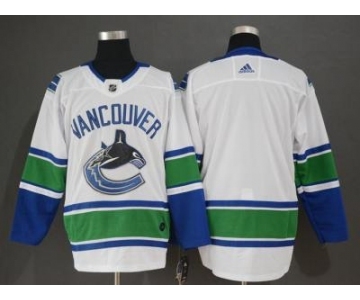 Men's Vancouver Canucks Blank White Stitched Hockey Jersey