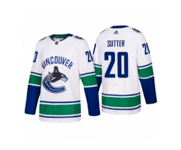 Men's adidas Vancouver Canucks #20 Brandon Sutter 2017-2018 Season Away Jersey