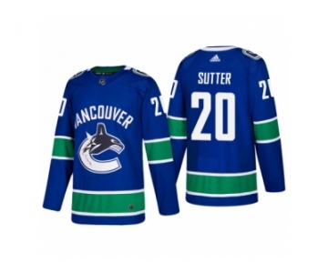 Men's adidas Vancouver Canucks #20 Brandon Sutter 2017-2018 Season Home Jersey