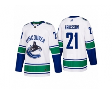 Men's adidas Vancouver Canucks #21 Loui Eriksson 2017-2018 Season Away Jersey