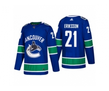 Men's adidas Vancouver Canucks #21 Loui Eriksson 2017-2018 Season Home Jersey