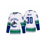 Men's adidas Vancouver Canucks #30 Ryan Miller 2017-2018 Season Away Jersey