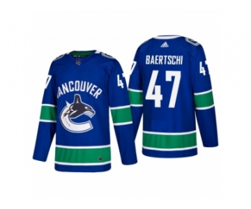 Men's adidas Vancouver Canucks #47 Sven Baertschi 2017-2018 Season Home Jersey