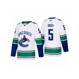 Men's adidas Vancouver Canucks #5 Luca Sbisa 2017-2018 Season Away Jersey