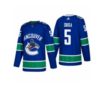 Men's adidas Vancouver Canucks #5 Luca Sbisa 2017-2018 Season Home Jersey