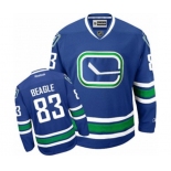 Reebok Vancouver Canucks #83 Jay Beagle Authentic Royal Blue Third NHL Jersey