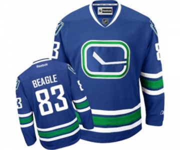 Reebok Vancouver Canucks #83 Jay Beagle Authentic Royal Blue Third NHL Jersey