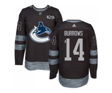 Vancouver Canucks #14 Alex Burrows Black 1917-2017 100th Anniversary Stitched NHL Jersey