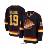 Vancouver Canucks #19 Markus Naslund Black Throwback CCM Jersey