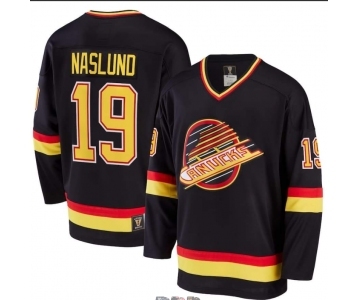 Vancouver Canucks #19 Markus Naslund Black Throwback CCM Jersey