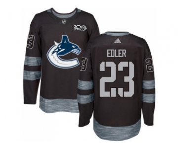 Vancouver Canucks #23 Alexander Edler Black 1917-2017 100th Anniversary Stitched NHL Jersey