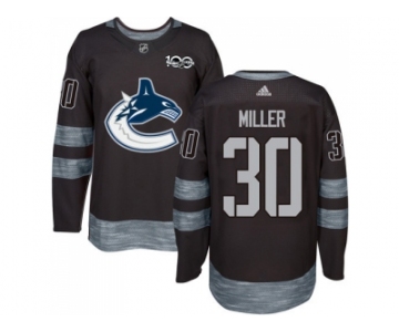 Vancouver Canucks #30 Ryan Miller Black 1917-2017 100th Anniversary Stitched NHL Jersey