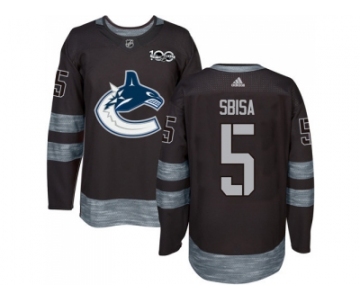 Vancouver Canucks #5 Luca Sbisa Black 1917-2017 100th Anniversary Stitched NHL Jersey