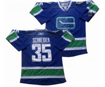 nhl Vancouver Canucks #35 Schneider blue 3rd