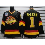 nhl jerseys vancouver canucks #1 mclean black ccm