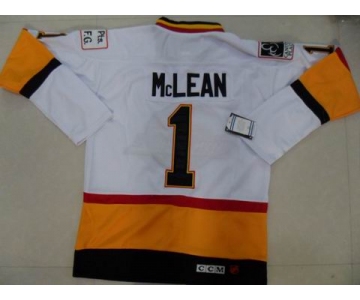 nhl jerseys vancouver canucks #1 mclean white[40th]