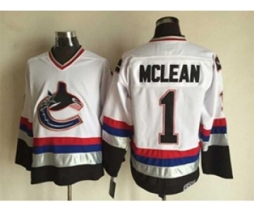 nhl jerseys vancouver canucks #1 mclean white[m&n][mclean]