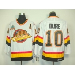 nhl jerseys vancouver canucks #10 bure whiteorange ccm