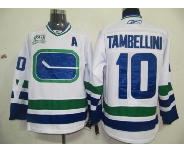 nhl jerseys vancouver canucks #10 tambellini blue (40th)