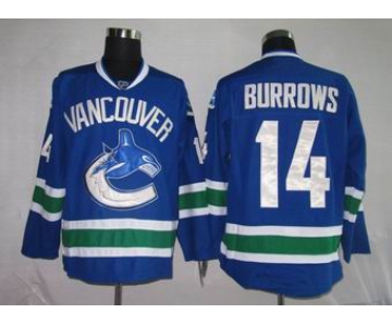 nhl jerseys vancouver canucks 14# burrows blue