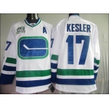 nhl jerseys vancouver canucks #17 kesler white(40th)