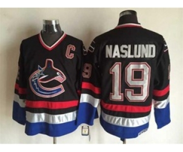 nhl jerseys vancouver canucks #19 naslund black[m&n][patch C]