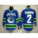 nhl jerseys vancouver canucks #2 hamhuis blue