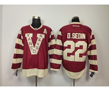 nhl jerseys vancouver canucks #22 d.sedin red[patch A]