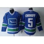 nhl jerseys vancouver canucks #5 ehrhoff blue 3rd