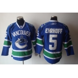 nhl jerseys vancouver canucks #5 ehrhoff blue