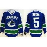 nhl jerseys vancouver canucks #5 sbisa blue[sbisa]