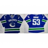 nhl jerseys vancouver canucks #53 bo horvat blue