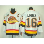 nhl jerseys vancouver canucks #8 #16 linden whiteorange ccm