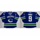 nhl jerseys vancouver canucks #9 brandon prust blue