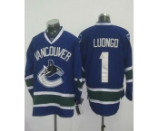 nhl vancouver canucks #1 luongo blue