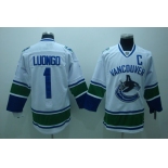 nhl vancouver canucks #1 luongo white