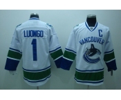 nhl vancouver canucks #1 luongo white