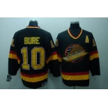 nhl vancouver canucks #10 bure black ccm