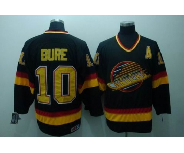 nhl vancouver canucks #10 bure black ccm