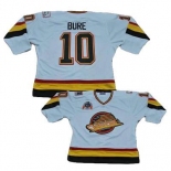 nhl vancouver canucks #10 bure whiteorange ccm