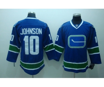 nhl vancouver canucks #10 johnson blue 3rd