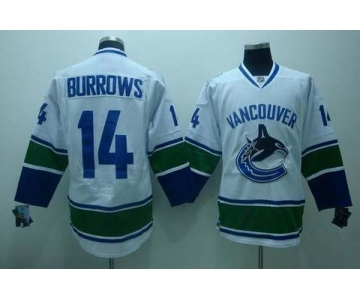 nhl vancouver canucks #14 burrows white