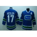 nhl vancouver canucks #17 kesler blue 3rd